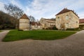 Ancient building of medieval French abbey. Abbey of Fontenay, Burgundy, France, Europe Royalty Free Stock Photo