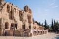 Ancient building Odeon of Herodes, outside view, Athens, Greece.