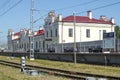 The ancient building of the railway station 1876 of Chudovo-Moskovskoye railway station