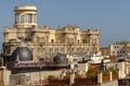 Ancient building seen from a Barcelona rooftop, catalonia, Spain