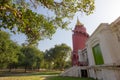 Ancient building and the watchtower at Mandalay Palace built in 1875 by the King Mindon