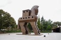 Ancient buildings at The Ancient City of Troy in Turkey