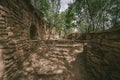 Ancient buildings, cave dwelling in the Yellow River Source, Laoniu Bay in Pianguan, Shanxi China Royalty Free Stock Photo