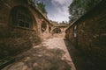 Ancient buildings, cave dwelling in the Yellow River Source, Laoniu Bay in Pianguan, Shanxi China Royalty Free Stock Photo