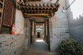 Ancient buildings in China Escort Agency Museum in Pingyao old town in Shanxi Province of China, with Chinese decoration Royalty Free Stock Photo