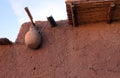 Ancient sand ruins, detail in Morocco, in the desert, in Africa Royalty Free Stock Photo