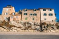 Ancient buildings facades in Croatia