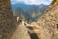 Ancient buildings of the lost city of Machu Picchu Royalty Free Stock Photo