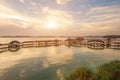 Ancient buildings and scenery of Taihu Lake in the ancient town of Wuxi, Jiangsu, China Royalty Free Stock Photo