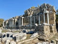 Ancient buildings at Side, Turkey. Archeological site. Royalty Free Stock Photo