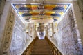 Ancient burial chambers for Pharaohs with hieroglyphics at the valley of the kings, Luxor, Egypt. Royalty Free Stock Photo