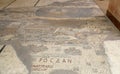 Ancient byzantine map of Holy Land on floor of Madaba St George Basilica, Jordan