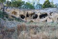 Ancient Byzantine Village Canalotto - Archaeological site in Calascibetta, Sicily, Italy