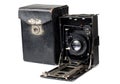 Ancient camera and case two Royalty Free Stock Photo