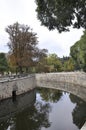 Water Canal from Quais de la Fontaine from Nimes in south of France