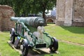 Ancient cannon inside the London Tower, London