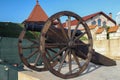 Ancient cannon in a medieval Turkish fortress