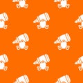 Ancient cannon pattern vector orange