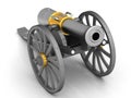 Ancient cannon on wheels