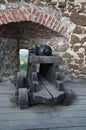 Ancient canon on a fortress in Szigliget Hungary Royalty Free Stock Photo