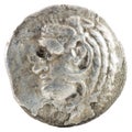 Ancient Carthaginian silver triobolo coined in Agadir