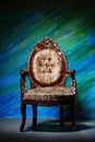 Ancient carved armchair