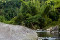 Ancient carved figures on stones in Jayuya Puerto Rico