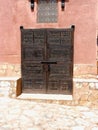 Ancient carved moroccan wooden door