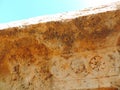 Ancient carvings in the stone at the entrance of the Cave of the Seven Sleepers, Jordan Royalty Free Stock Photo