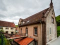 Ancient castle, aerial view. Beautiful architecture of the past centuries