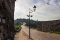 Ancient Castle Bridge and Old town, Kamianets-Podilskyi city, Ukraine Royalty Free Stock Photo