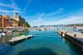 Ancient Castle and the Port of Lerici town - Gulf Of La Spezia Liguria Italy