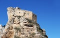 Ancient castle, mussomeli, space for ext Royalty Free Stock Photo