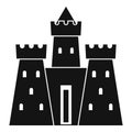 Ancient castle palace icon, simple style
