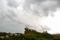 Ancient castle of Roccascalegna sited on a rocky headland Abruzzo Italy