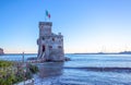 The ancient castle on the sea, Rapallo, Genoa Genova, Italy Royalty Free Stock Photo