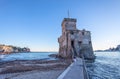 The ancient castle on the sea, Rapallo, Genoa Genova, Italy Royalty Free Stock Photo