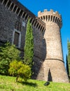 Ancient castle with towers of Rocca Pia in the center of Tivoli, Italy Royalty Free Stock Photo