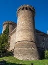 Ancient castle with towers of Rocca Pia in the center of Tivoli, Italy Royalty Free Stock Photo