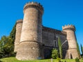 Ancient castle with towers of Rocca Pia in the center of Tivoli, Italy Royalty Free Stock Photo