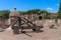 Ancient catapult used by Roman Army Royalty Free Stock Photo