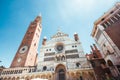 Cathedral of Cremona with bell tower, Lombardy, Italy Royalty Free Stock Photo