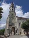 ancient cathedral high on the mountain Royalty Free Stock Photo