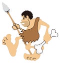 ancient cave man ancient vector illustration transparent background Royalty Free Stock Photo