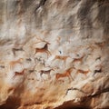 Ancient cave paintings decorate the walls Royalty Free Stock Photo