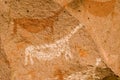 Ancient cave paintings in Patagonia Royalty Free Stock Photo