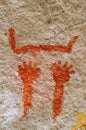 Ancient Cave Paintings in patagonia Royalty Free Stock Photo