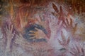 Ancient Cave Paintings in patagonia Royalty Free Stock Photo