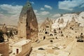 Ancient cavetown near Goreme, Cappadocia, Turkey Royalty Free Stock Photo