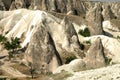 Ancient cavetown near Goreme, Cappadocia, Turkey Royalty Free Stock Photo